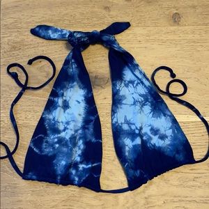 Frankies bikinis tie dye halter bikini top